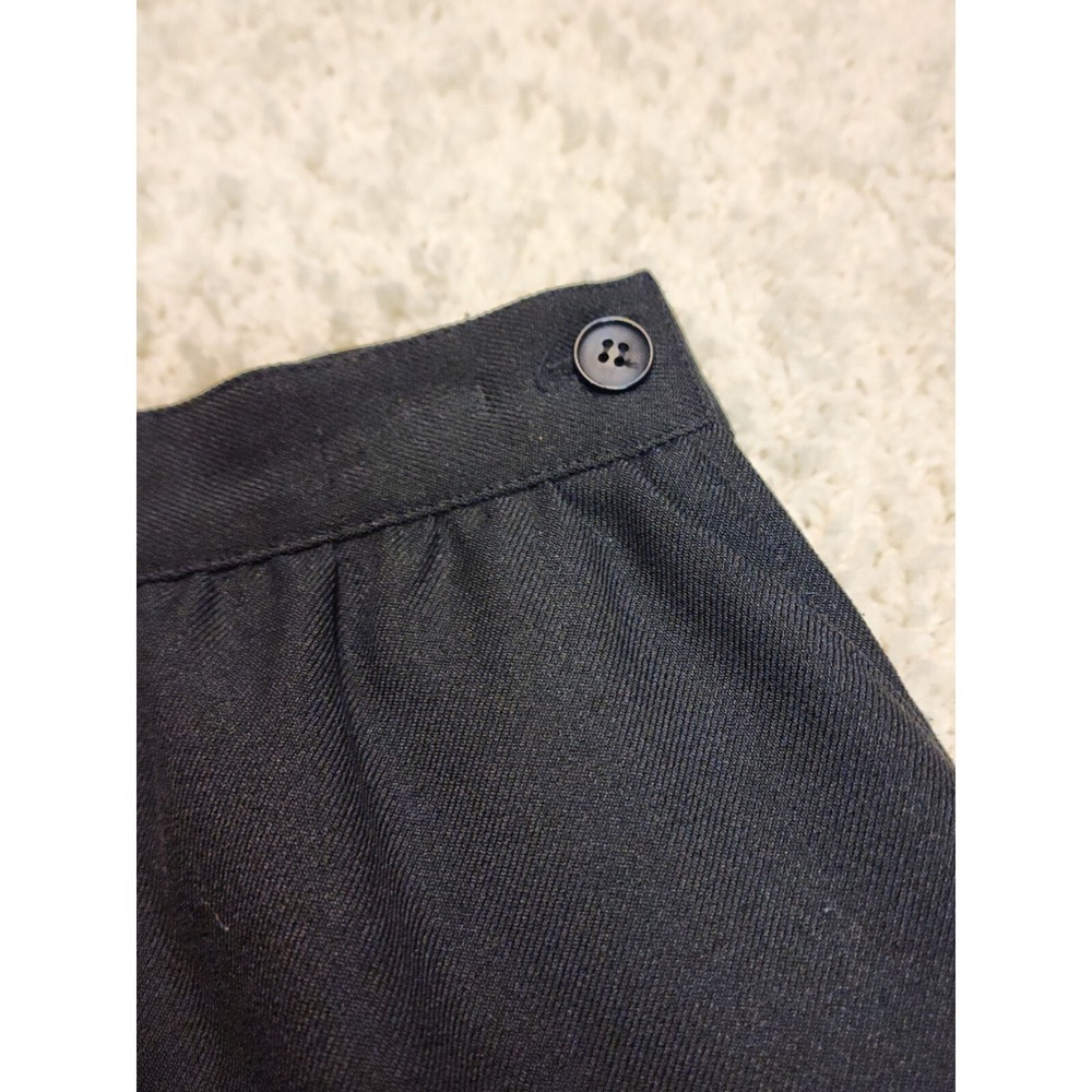 VINTAGE Haberdashery Womens Corporate A line Skirt Black Size 10 Two Pockets - Picture 2 of 15